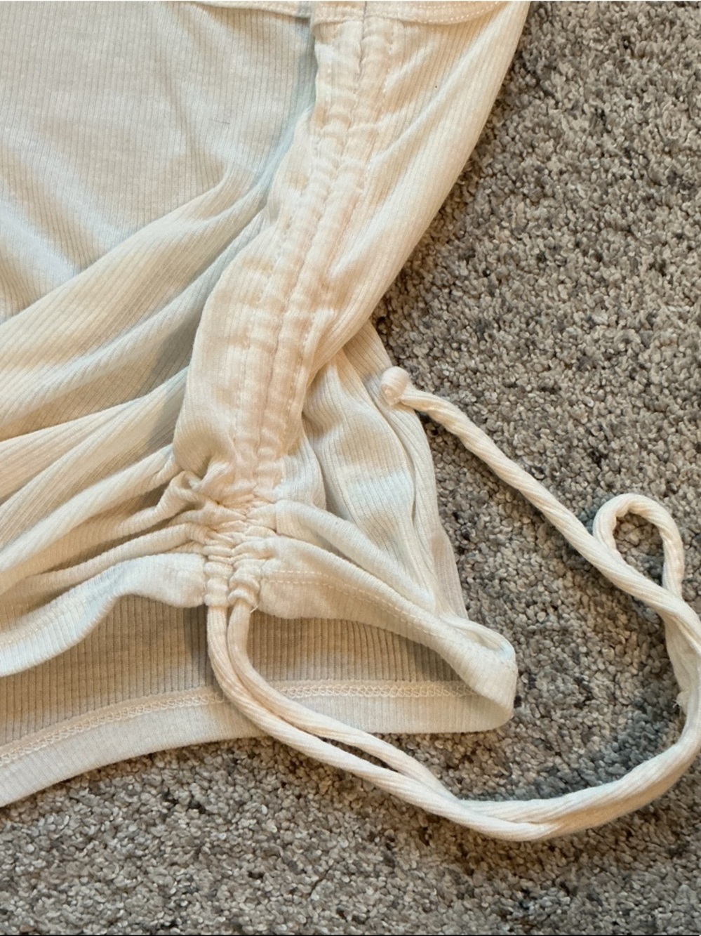 New FP Movement by Free People Scoop Tank with Side Ties ~ Cream - Picture 5 of 7